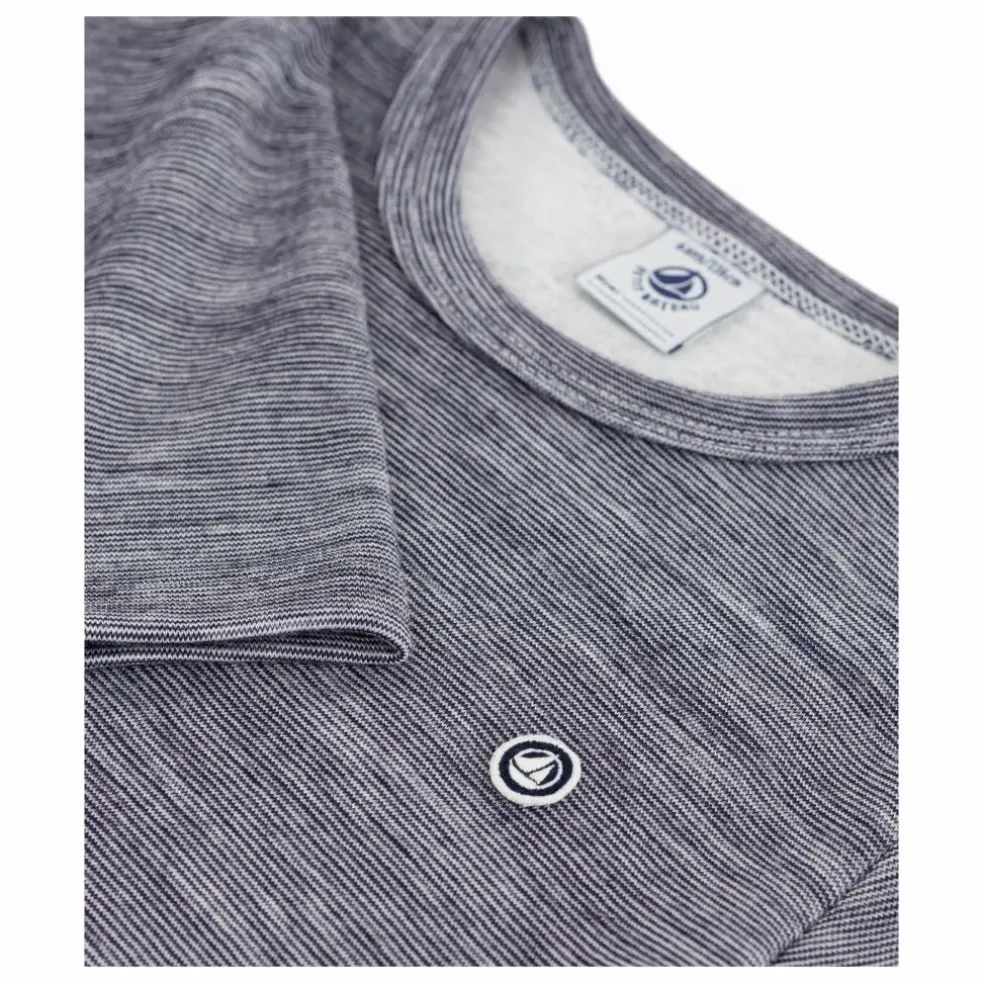 T-shirt Rayé Laine | Bleu marine
