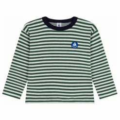 T-shirt Rayé Logo Coton Bio | Vert