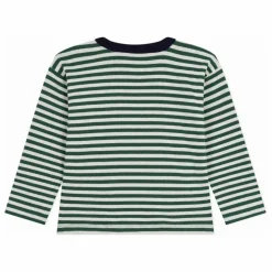 T-shirt Rayé Logo Coton Bio | Vert