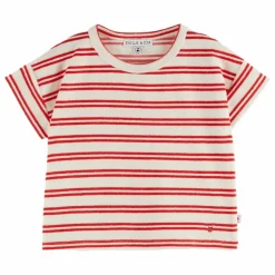 T-Shirt Rayure Eponge | Rouge