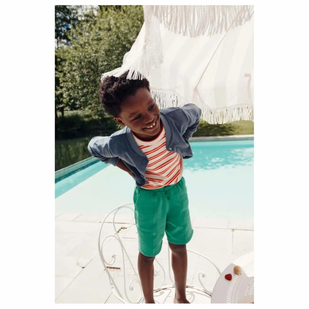 T-Shirt Rayure Eponge | Rouge