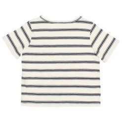 T-shirt Rayures Coton Bio | Bleu nuit
