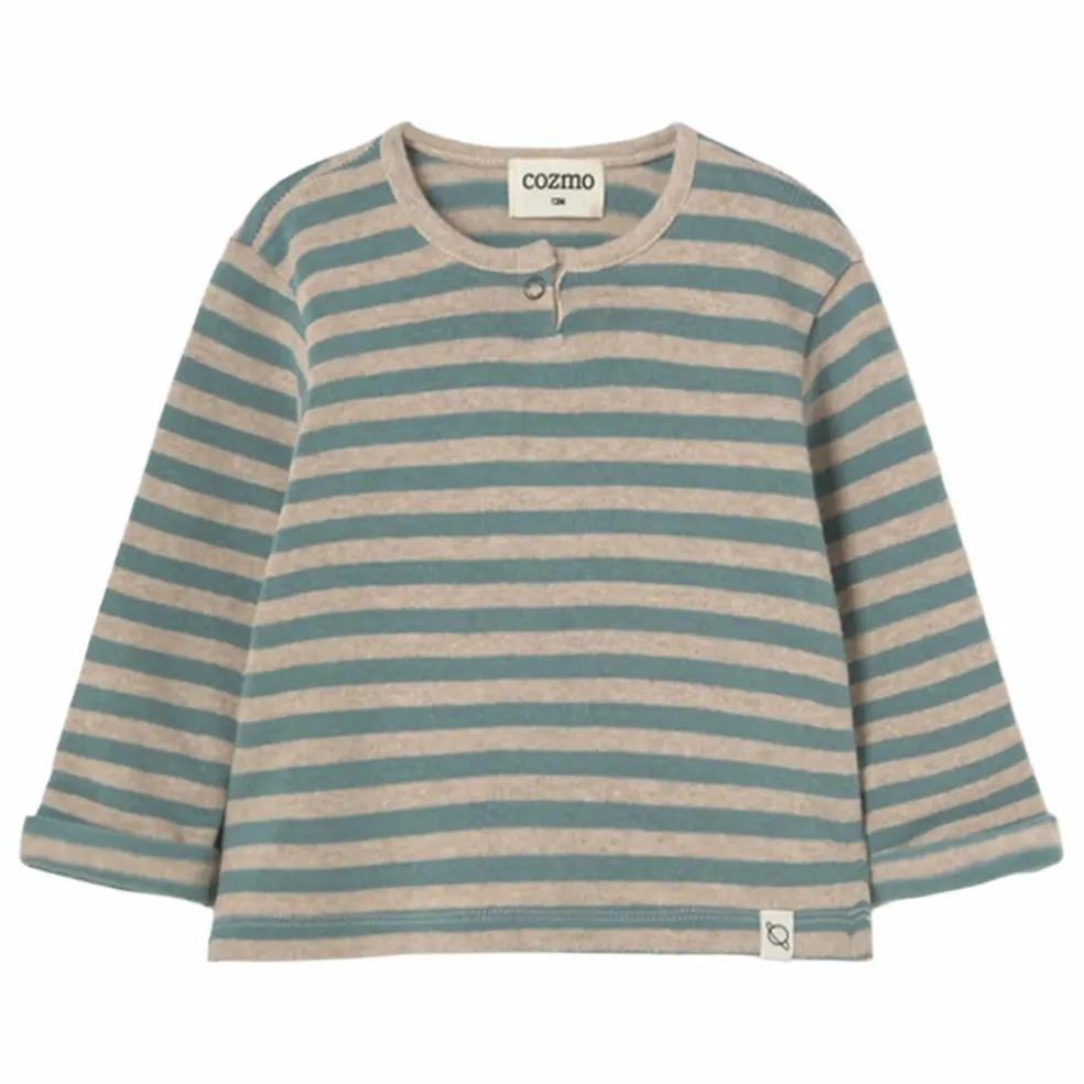 T-shirt Remo Rayures | Vert d'eau