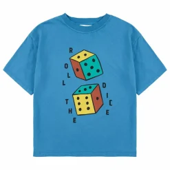 T-shirt Roll The Dice Coton Bio | Bleu