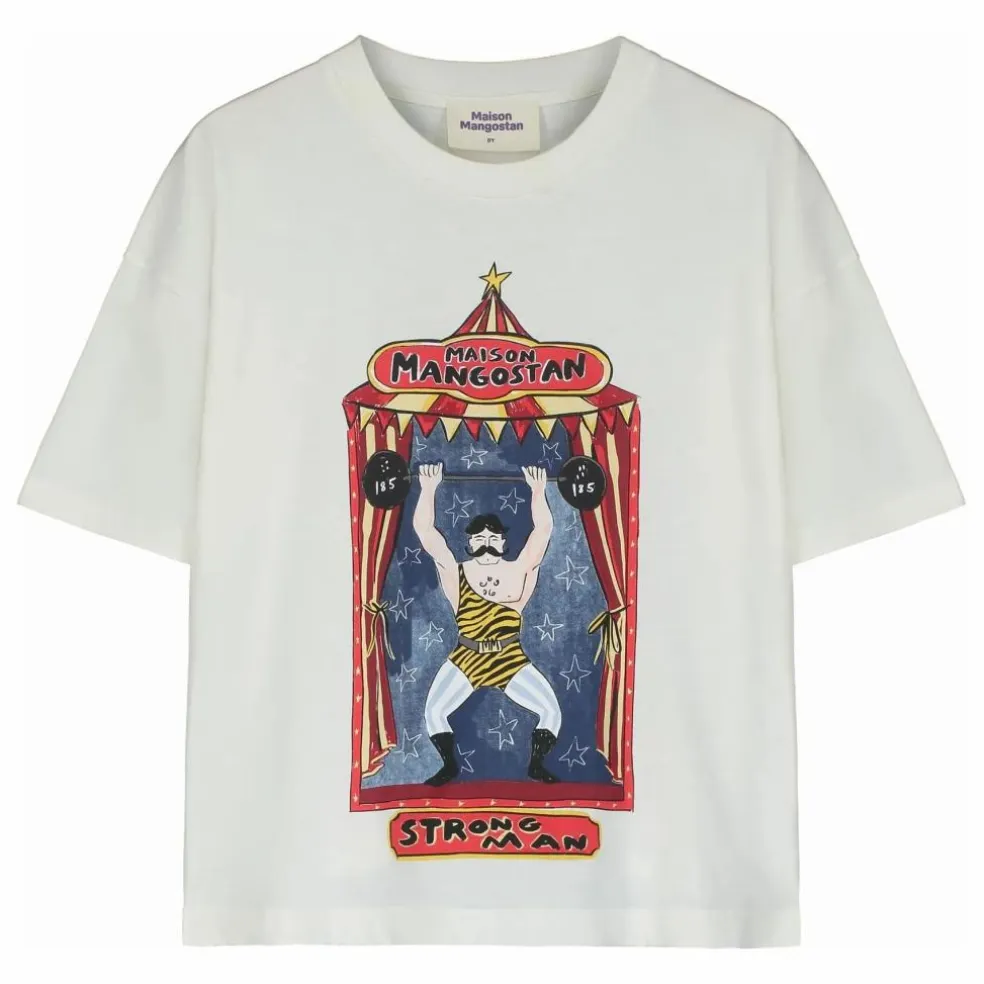 T-shirt Strong Man Coton Bio | Blanc
