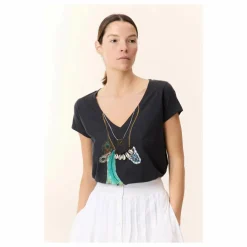 T-shirt Tonton Feather Coton Bio | Carbone