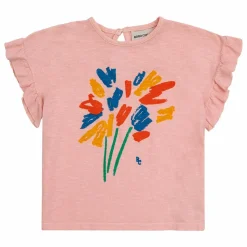 T-Shirt Volants Coton Bio Feux d'Artifice | Rose