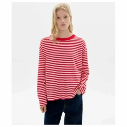 T-shirt Willy Emily R Rayé Coton Bio | Rouge