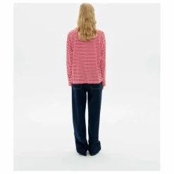 T-shirt Willy Emily R Rayé Coton Bio | Rouge