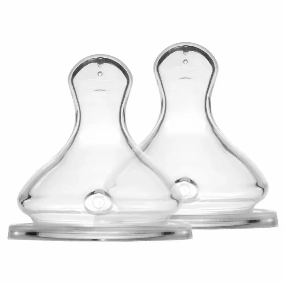 Tétines physiologiques débit moyen - Lot de 2