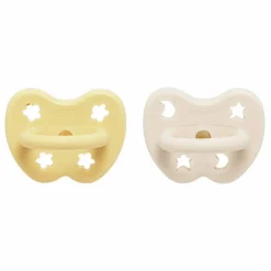 Tétines physiologiques en caoutchouc naturel - Lot de 2 | Beige