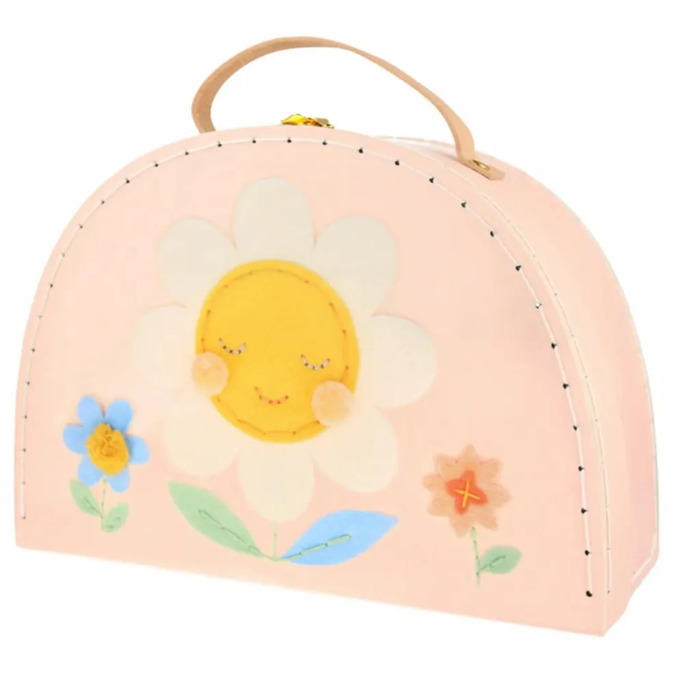 Valisette avec fleurs brodées