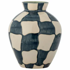 Vase Check en grès | Bleu