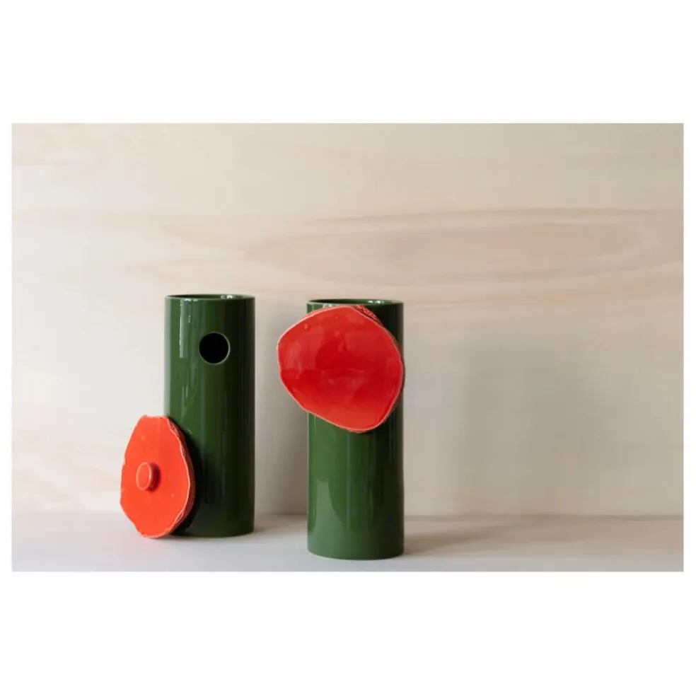Vase découpage disque - Ronan & Erwan Bouroullec | Vert foncé