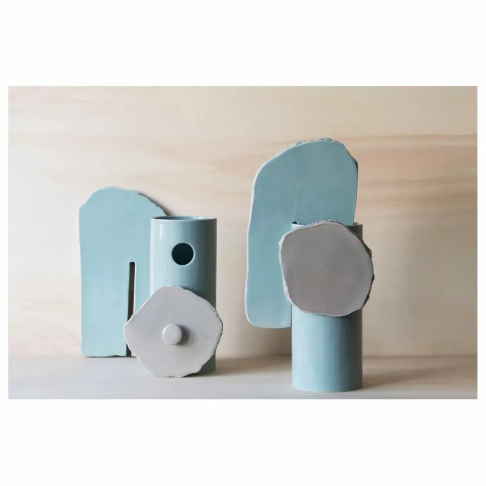 Vase découpage feuille - Ronan & Erwan Bouroullec | Bleu Glacier