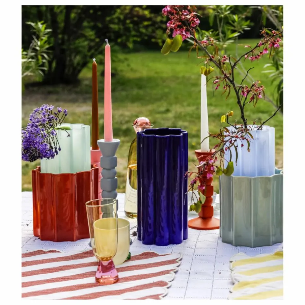 Vase Duetto Solo en céramique | Bleu nuit