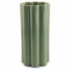Vase Duetto Solo en céramique | Vert amande