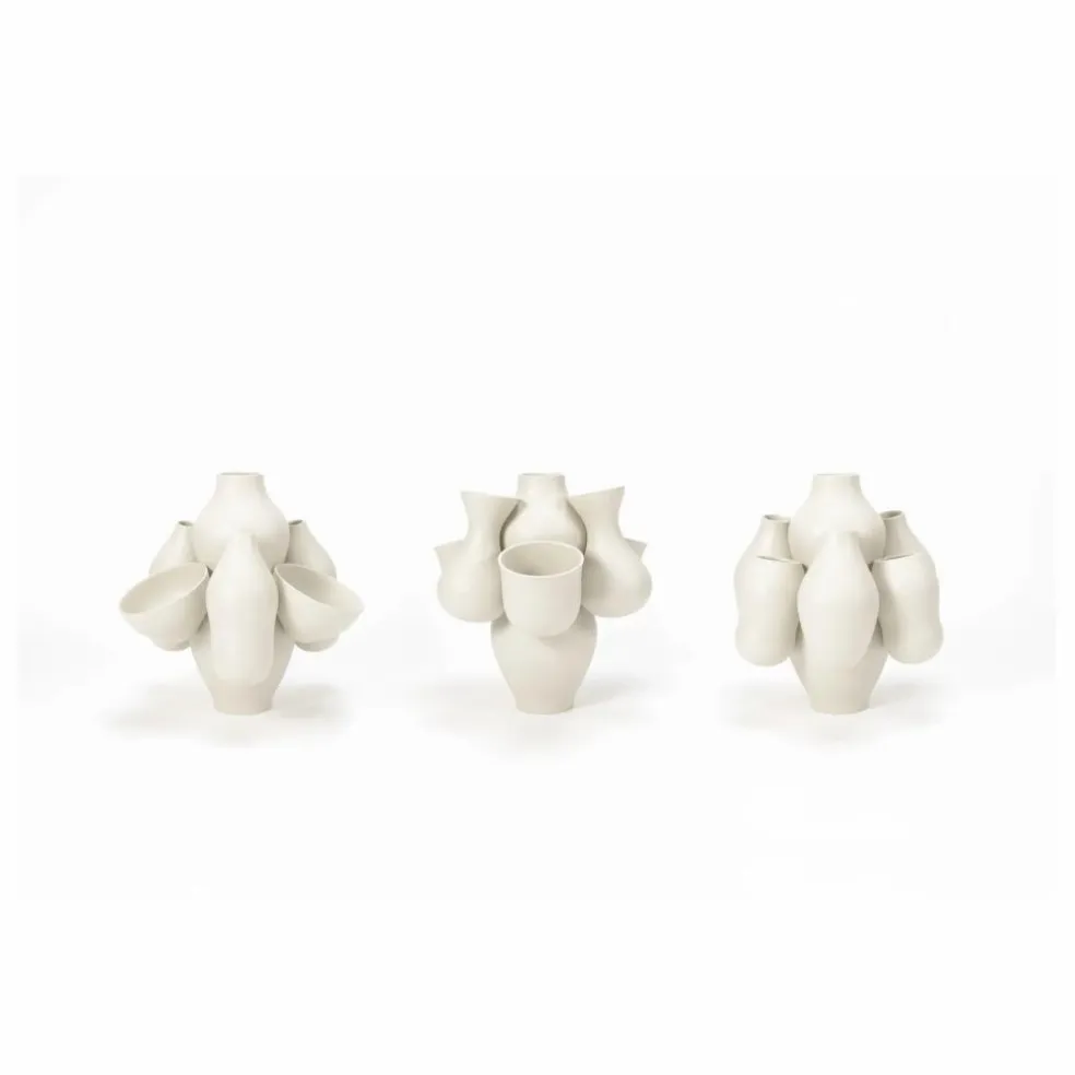 Vase en céramique Qucha, Jean-Baptiste Fastrez | Crème