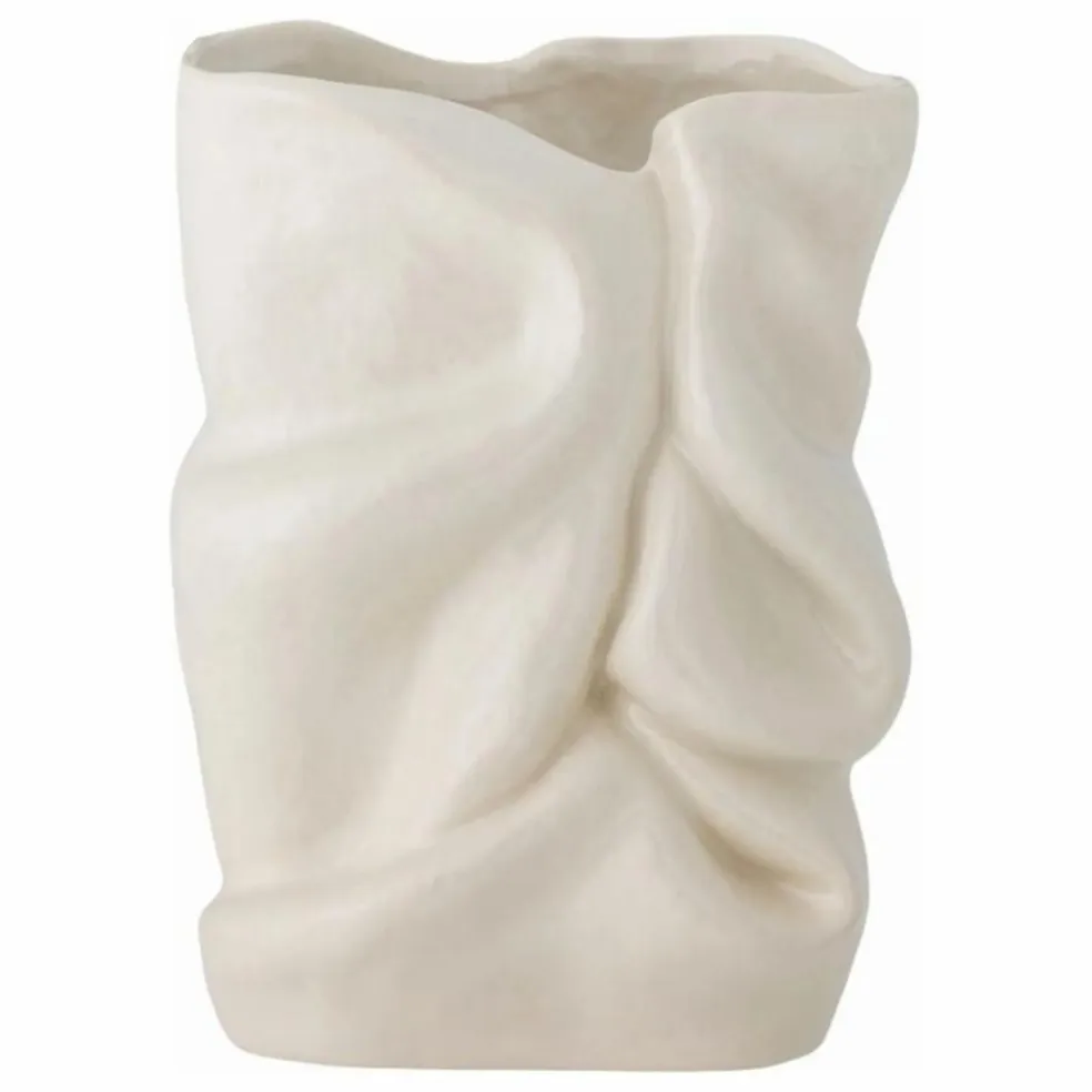 Vase en grès Fabius | Blanc