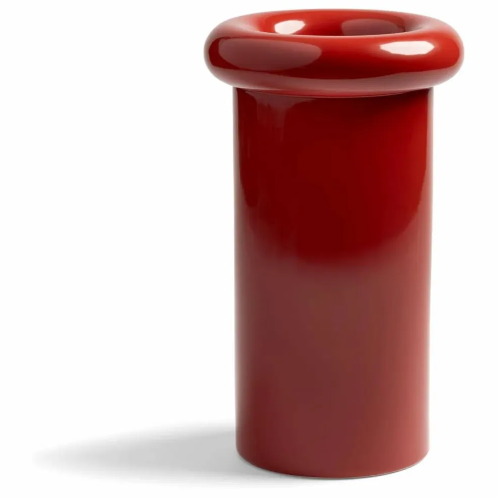 Vase en grès Turban | Rouge