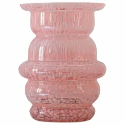 Vase en verre moucheté Dôme | Rose
