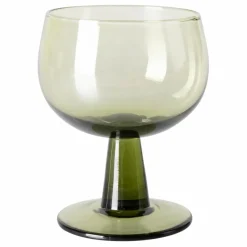 Verre à pied The emeralds - Set de 4 | Vert olive