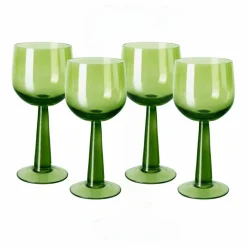 Verre à vin The emeralds - Set de 4 | Jaune vert