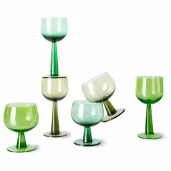 Verre à vin The emeralds - Set de 4 | Jaune vert
