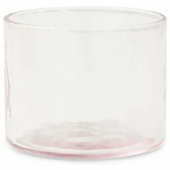 Verre bas Tube | Rose transparent