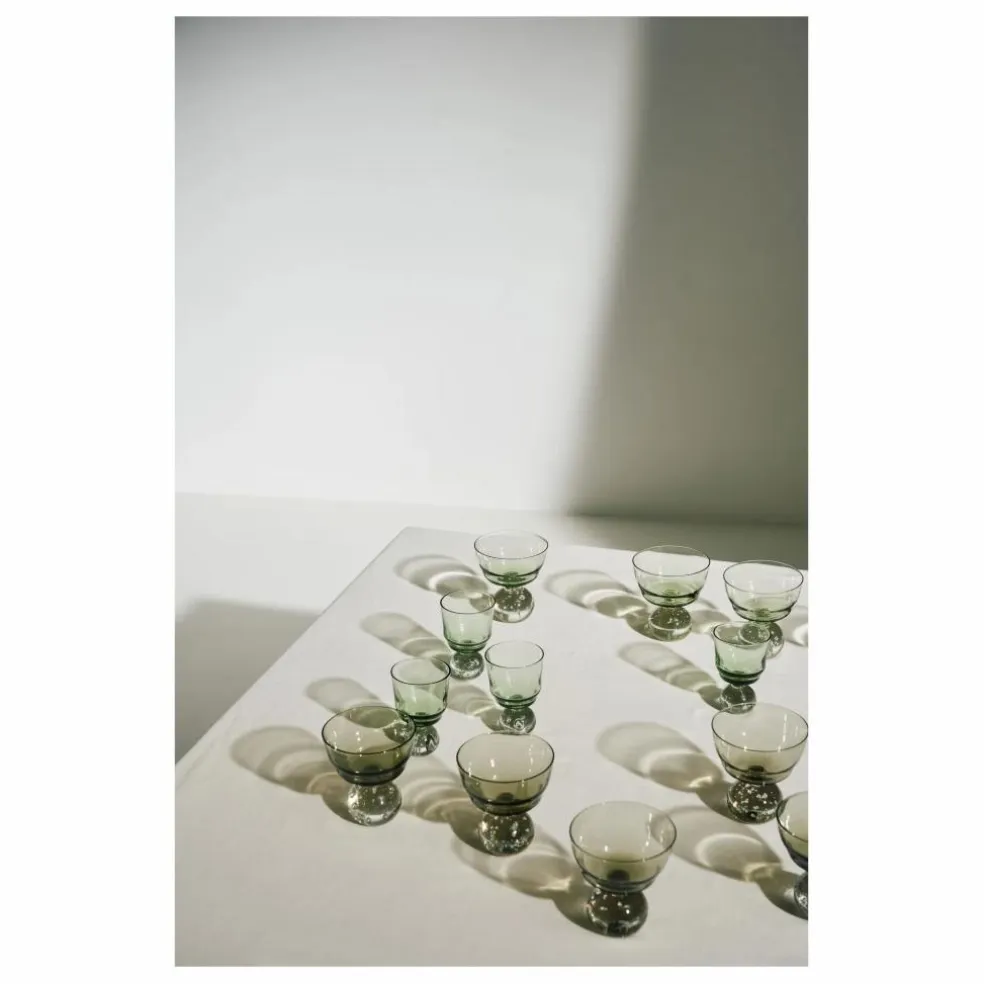 Verres à pied Eternal snow - Set de 6 | Vert