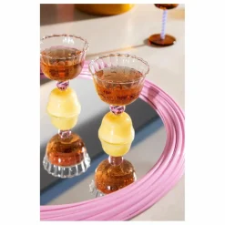 Verres à pieds tulip - Set de 2 | Jaune