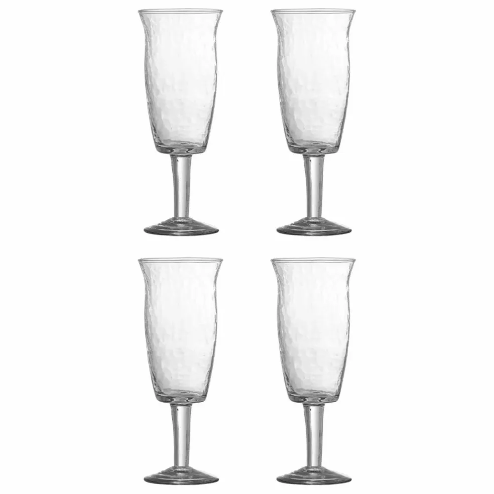 Verres à vin Asha en verre recyclé - Set de 4 | Transparent