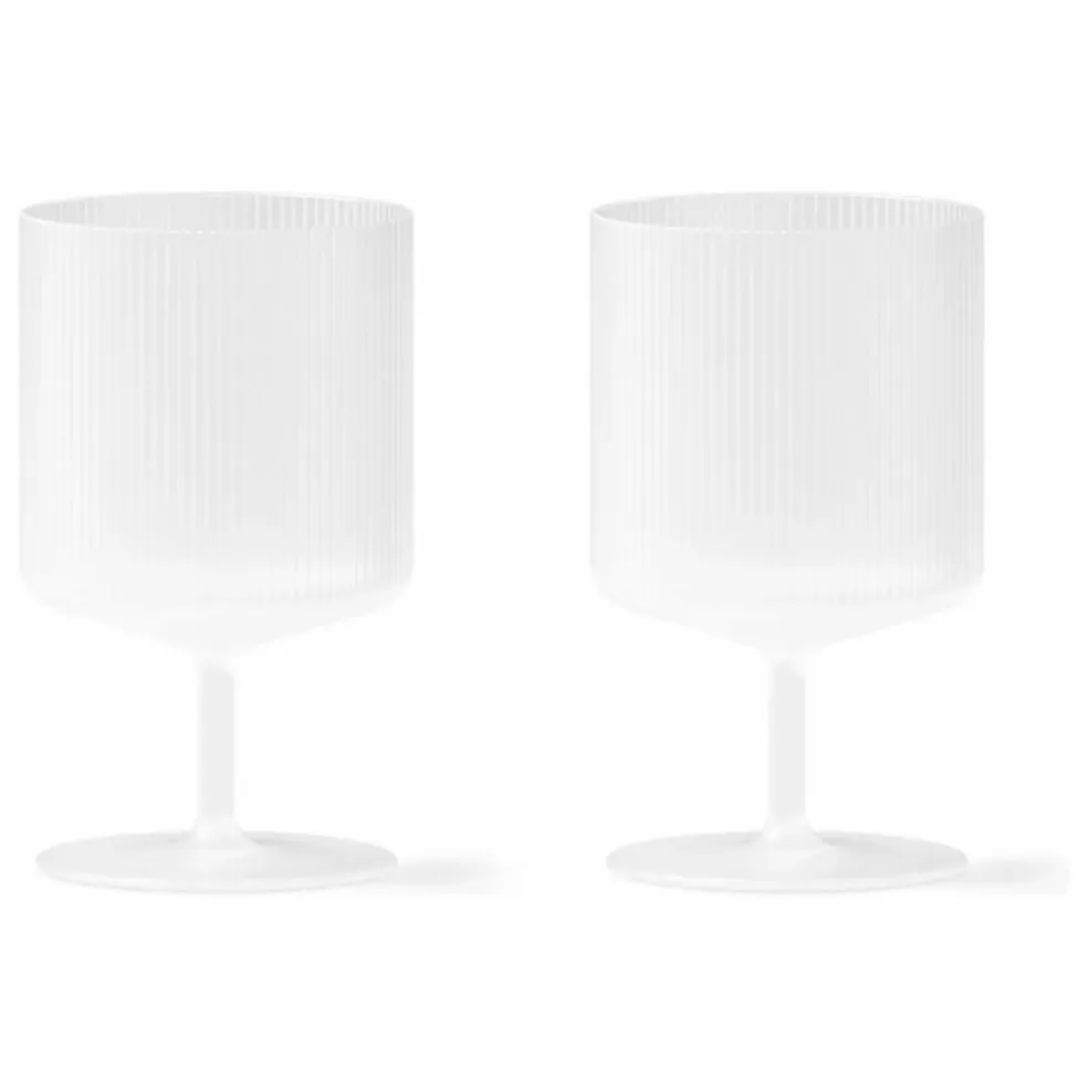 Verres à vin Ripple - Set de 2 | Blanc