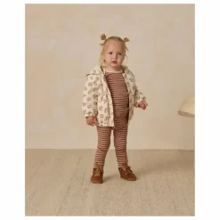 Veste à Capuche Fleurie Gaze de Coton Bio | Ecru