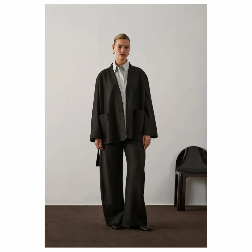 Veste Balme Laine Vierge | Vert foncé