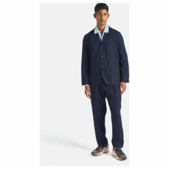 Veste Boutonnée Moleskine | Bleu marine