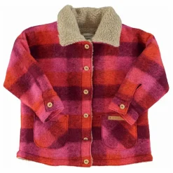 Veste Carreaux Laine | Rose