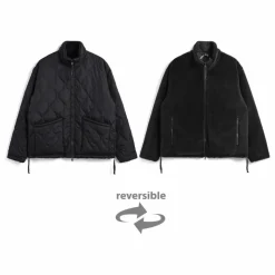 Veste Col Montant Military Unisexe | Noir