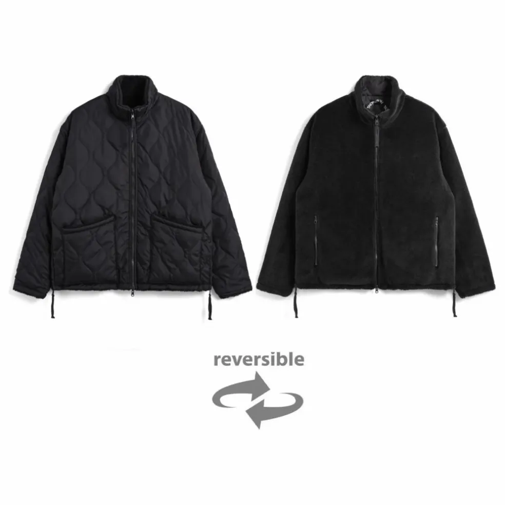 Veste Col Montant Military Unisexe | Noir