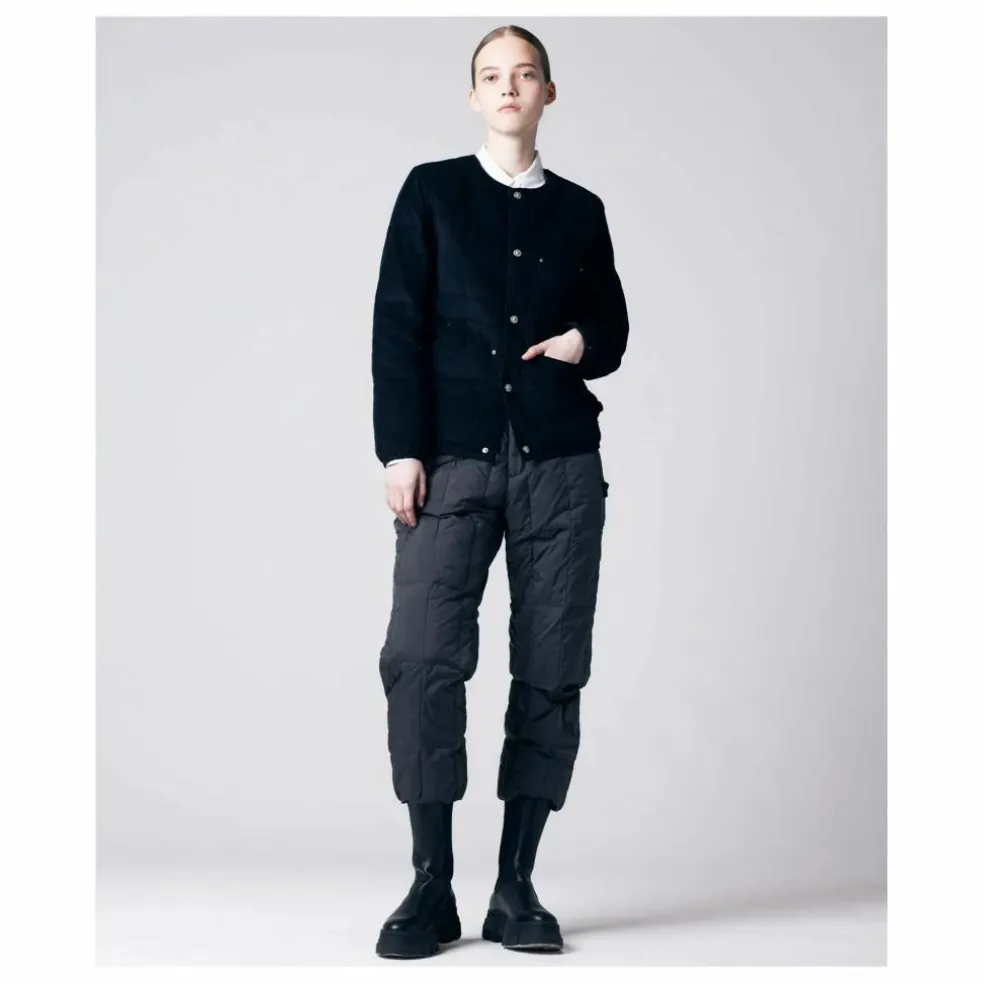 Veste Col Rond Velours Côtelé | Noir