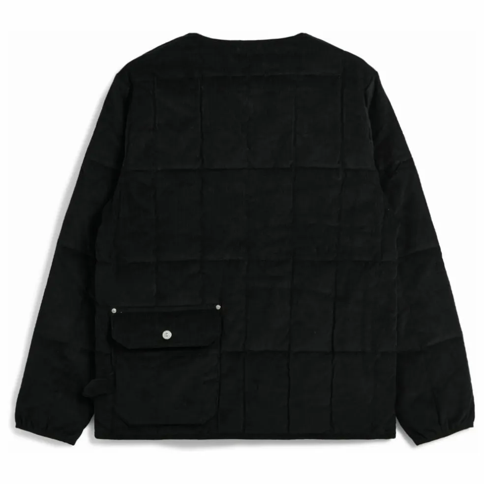 Veste Col Rond Velours Côtelé | Noir