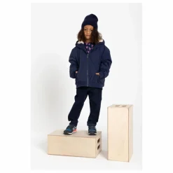 Veste courte moltonnée | Bleu marine