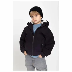 Veste courte moltonnée | Noir