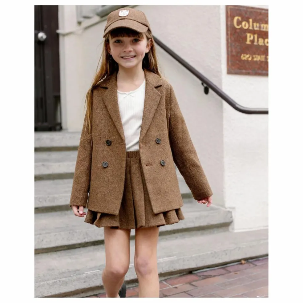 Veste Croisée Mini | Tabac