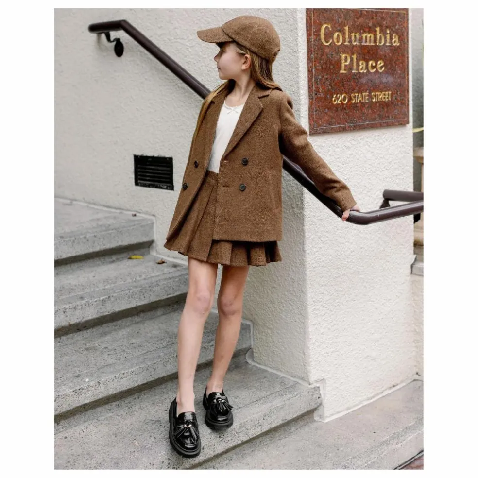 Veste Croisée Mini | Tabac