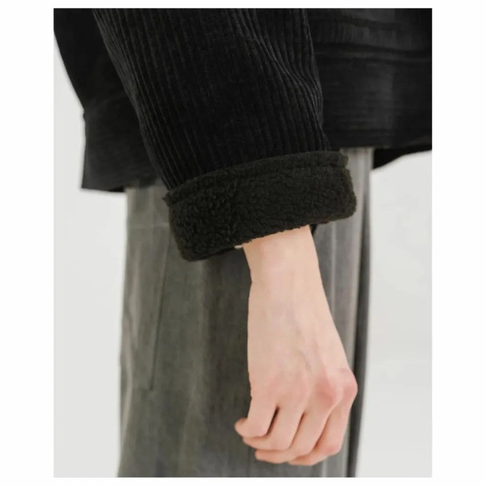 Veste Doudou Sheep Velours Côtelé | Noir