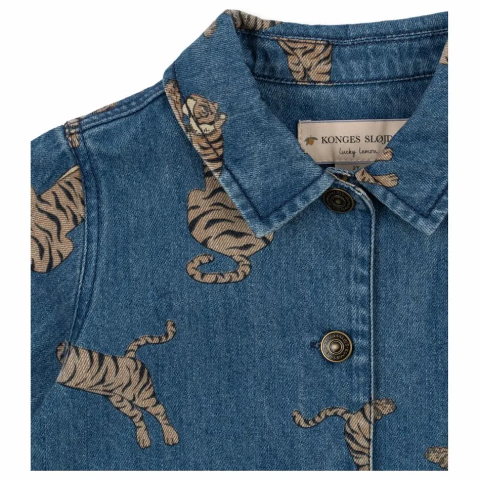 Veste en Jean Magot Tigres Coton Bio | Bleu