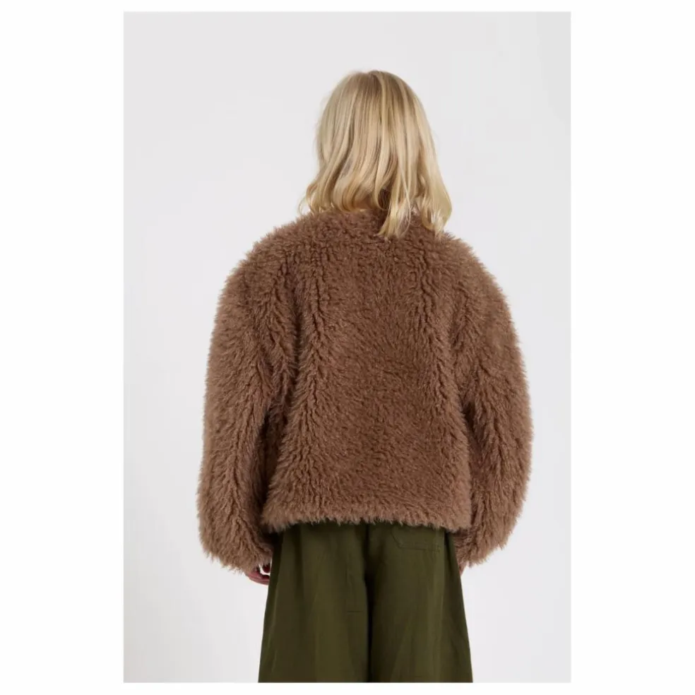 Veste Façon Fourrure Lucky | Taupe