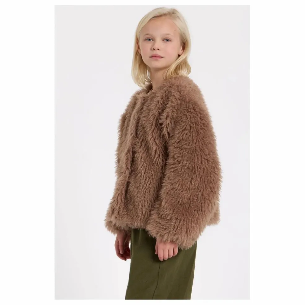 Veste Façon Fourrure Lucky | Taupe