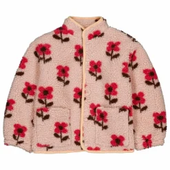 Veste Façon Sherpa Bear Fleurie | Rose